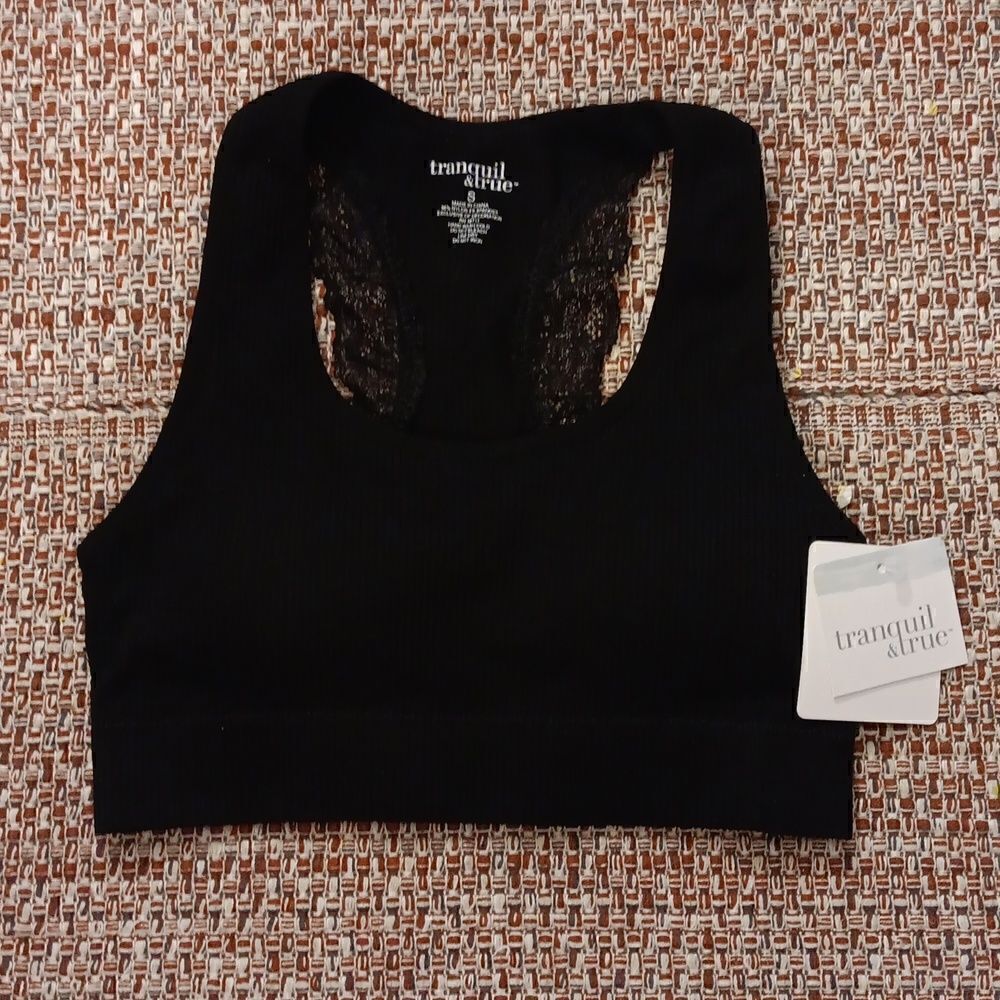 New T&T Seamless Racerback Bra‎ Black Women's Small New With Tags